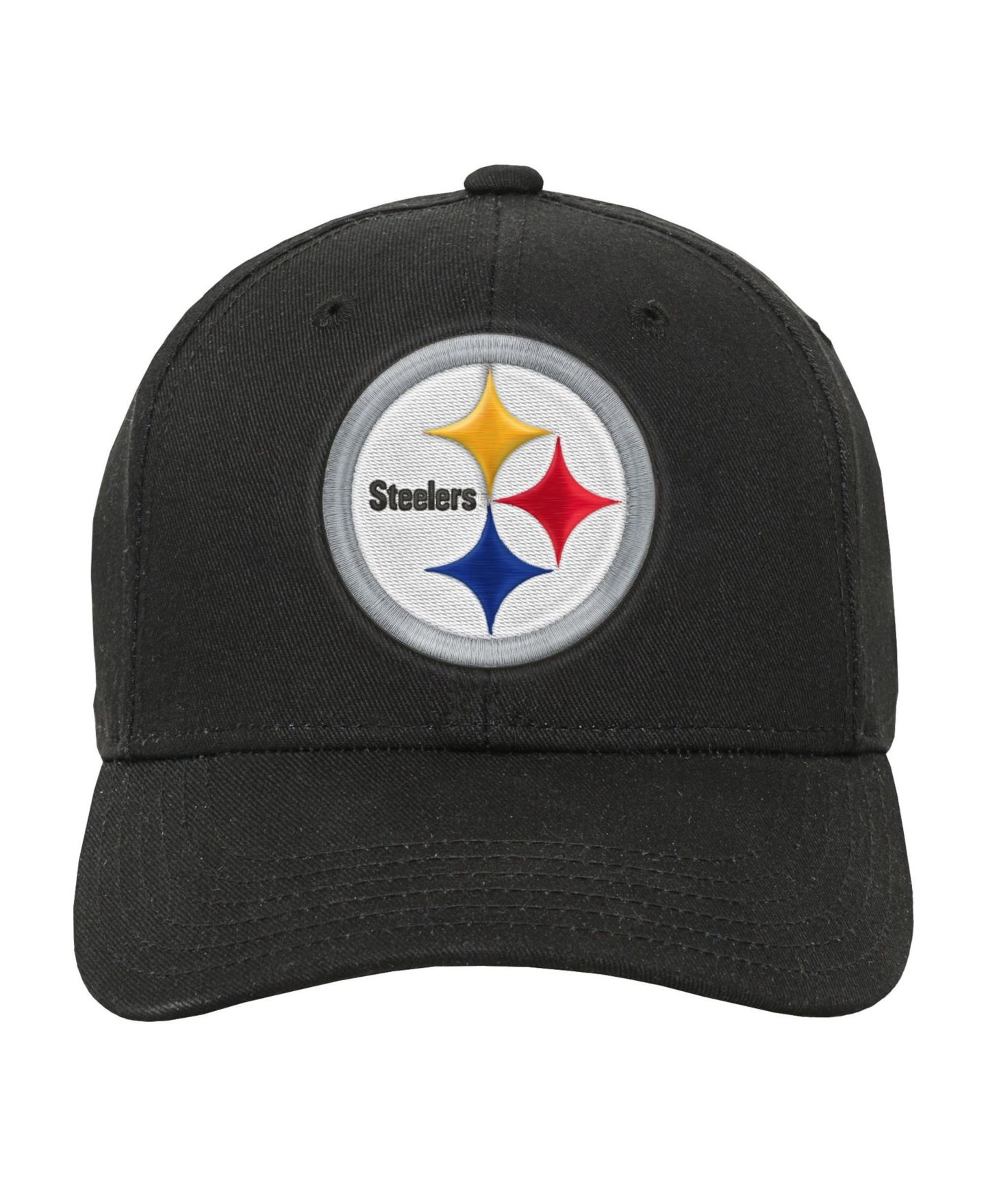 Детская кепка-снэпбэк Outerstuff Pittsburgh Steelers с изогнутым козырьком, чёрная — фото 2