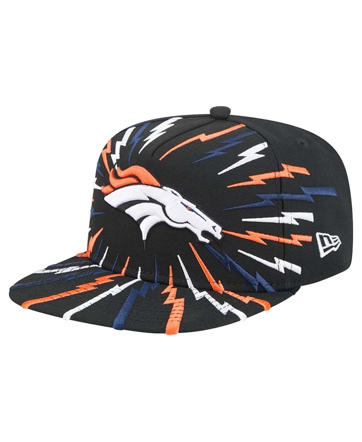 Men's New Era Black Denver Broncos Bolt A-Frame 9FIFTY Snapback Hat