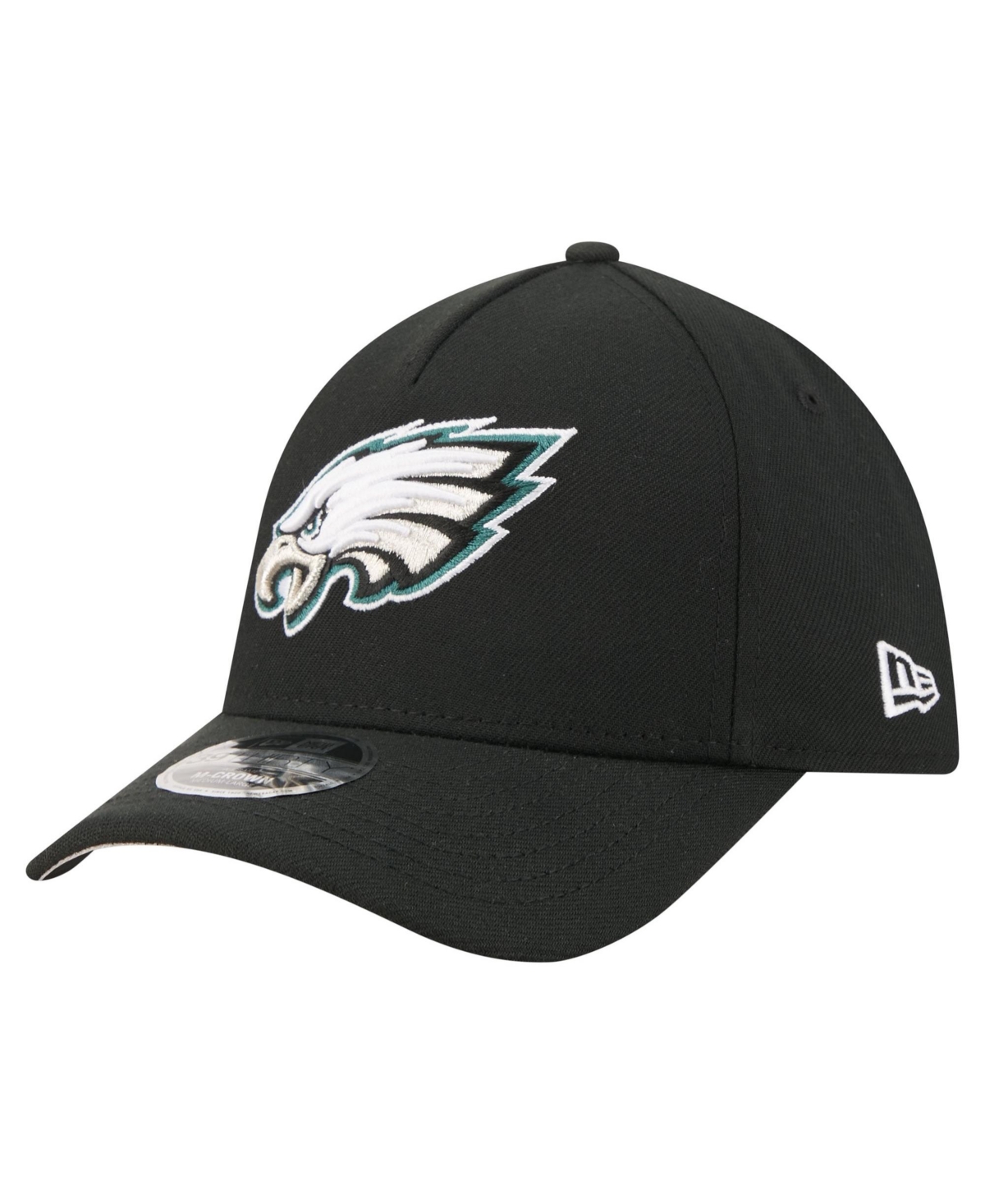 Men's New Era Black Philadelphia Eagles 39THIRTY M-Crown A-Frame Stretch Hat