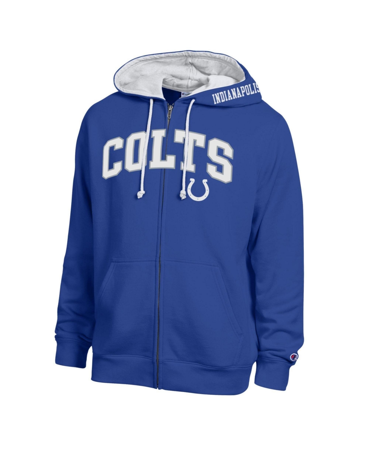 Champion Men's Big & Tall Indianapolis Colts Full-Zip Hoodie - Royal, White