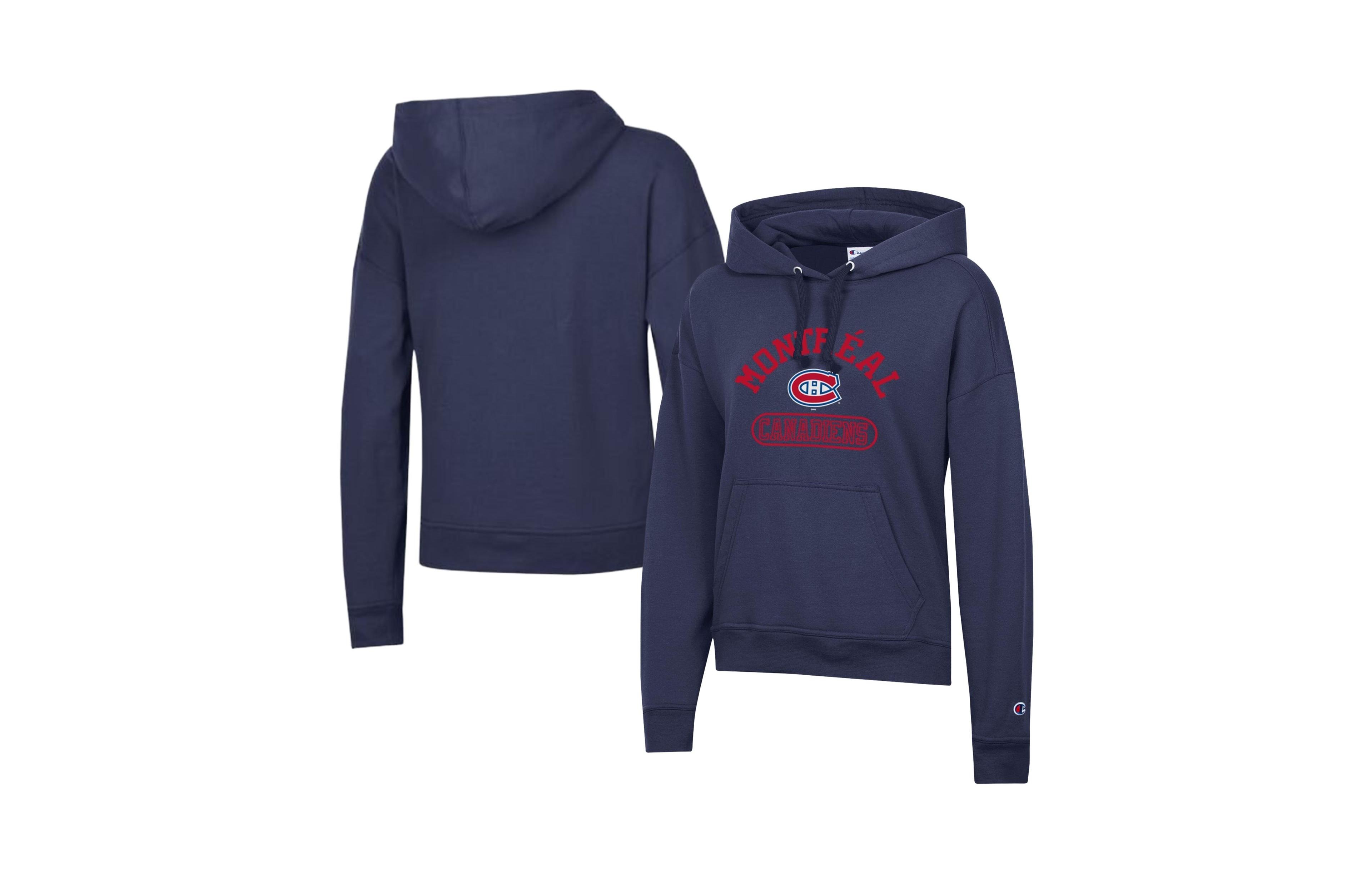 Champion Women's Montreal Canadiens Powerblend Long-Sleeve Fleece-Lined Hoodie