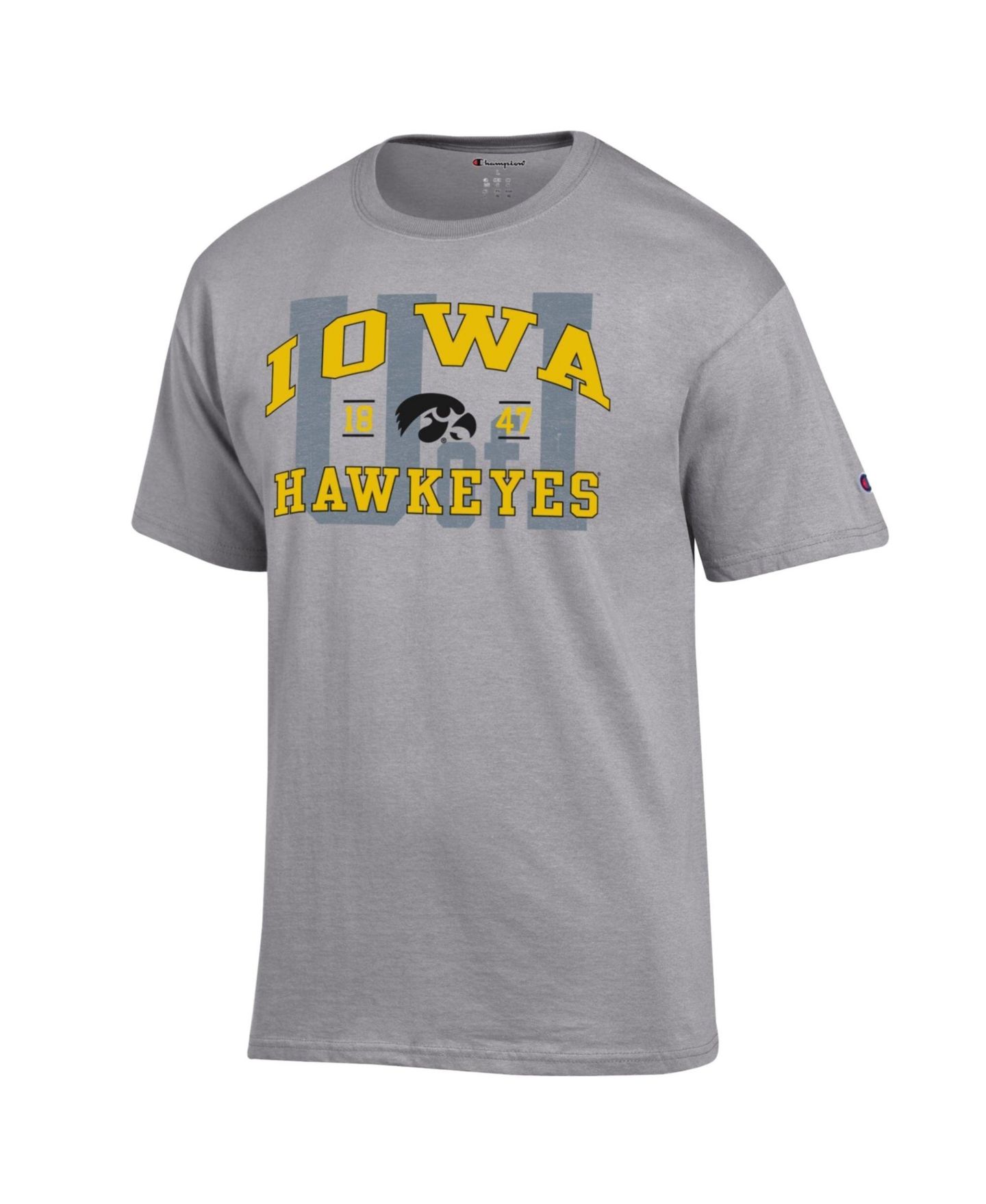 Мужская футболка Champion Heather Gray Iowa Hawkeyes Varsity — фото 2