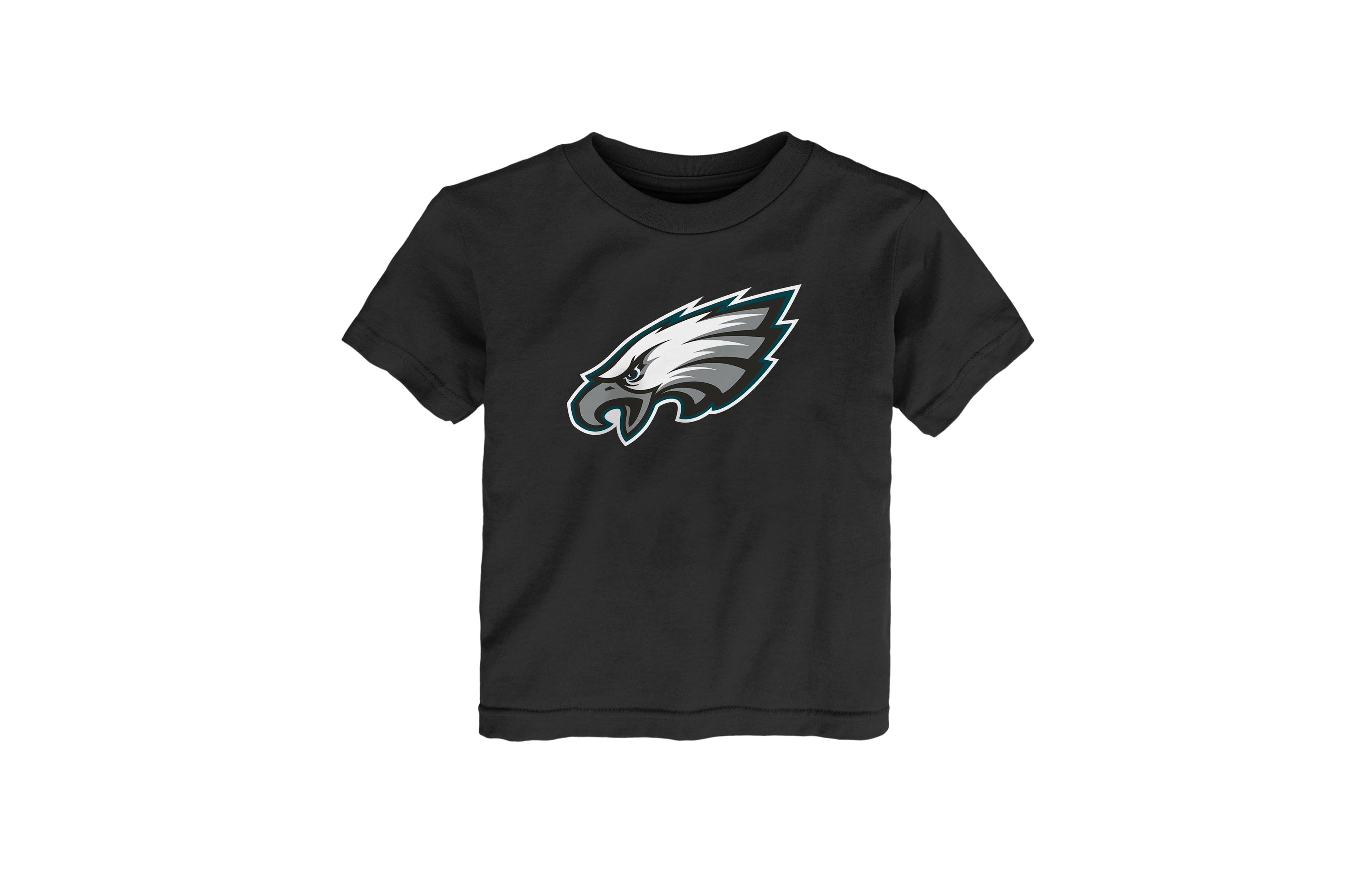 Outerstuff Boys' and Girls' 2T-5T Philadelphia Eagles Primary Logo Screen-Print Crewneck T-Shirt