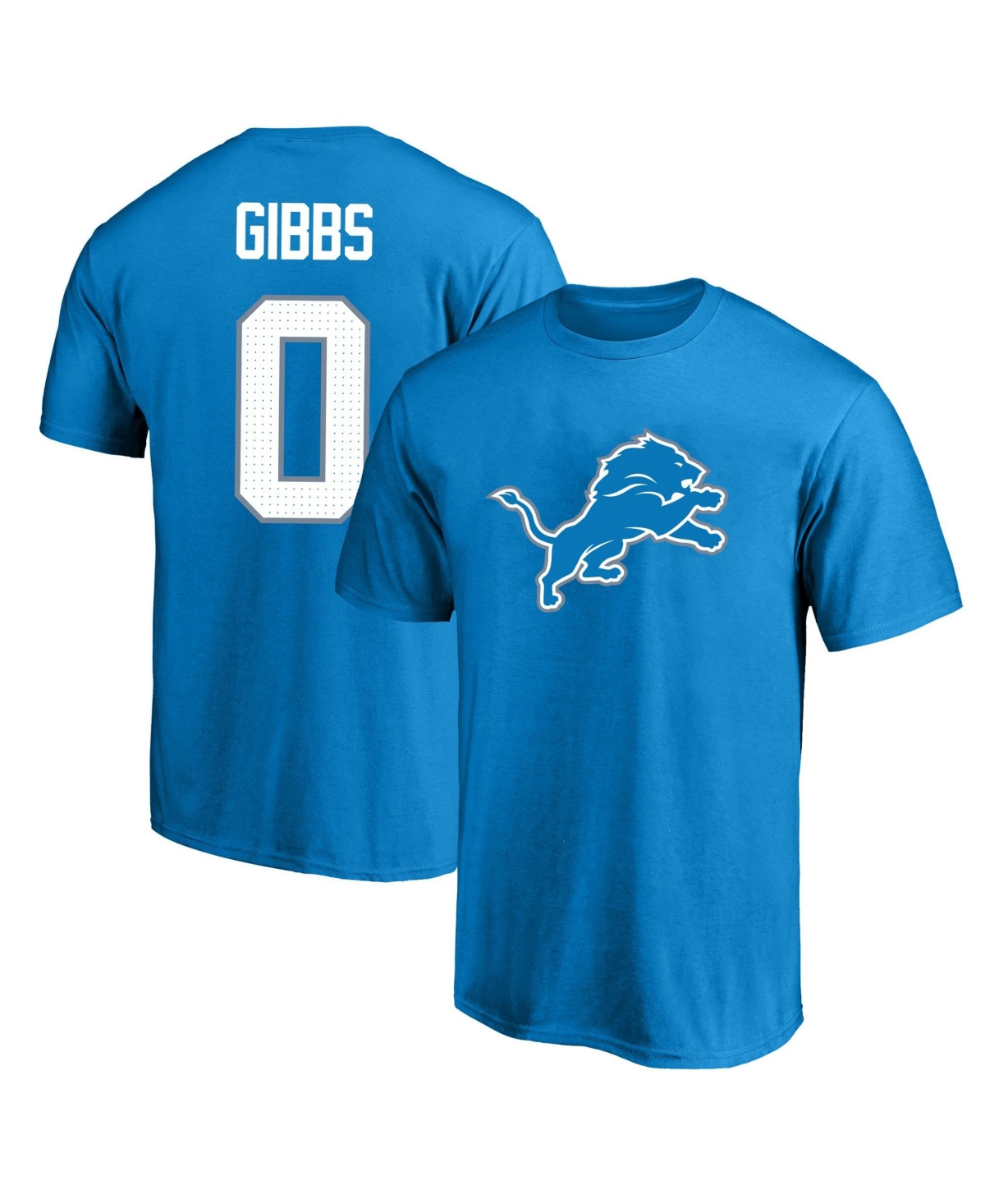 Men's Fanatics Jahmyr Gibbs Blue Detroit Lions Big & Tall Player Name & Number T-Shirt