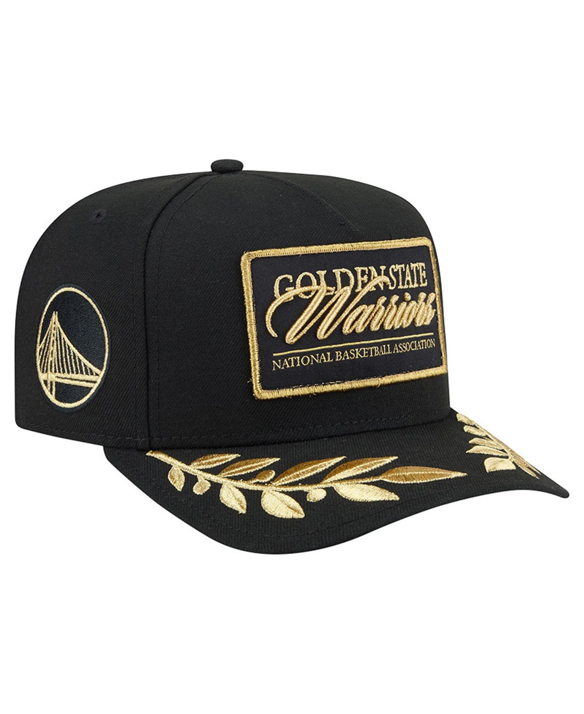 New Era Golden State Warriors Snapback 9FIFTY Metallic Gold Laurel-Branch Hat