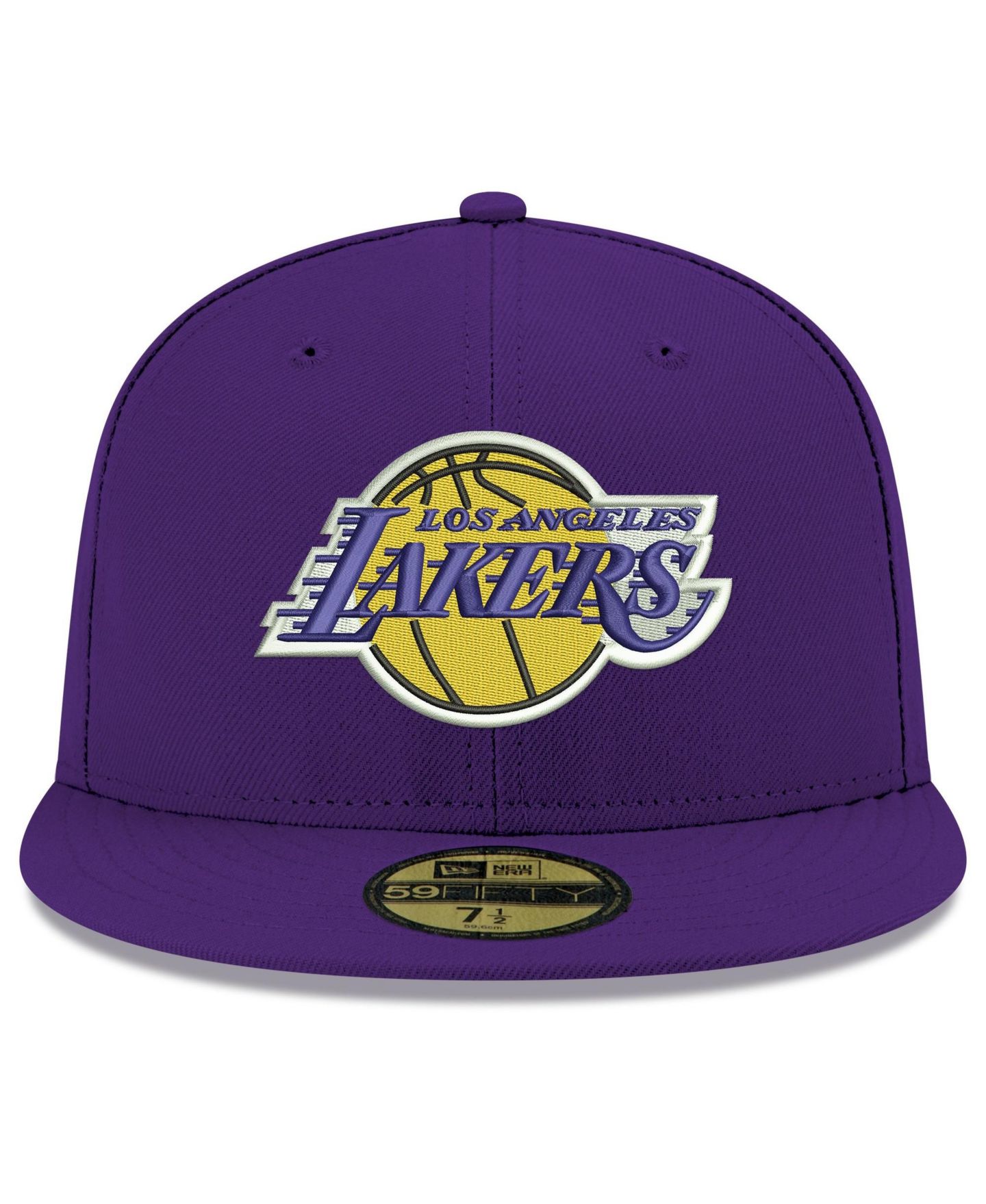 Мужская кепка New Era Purple Los Angeles Lakers Team 59FIFTY Fitted Hat — фото 2