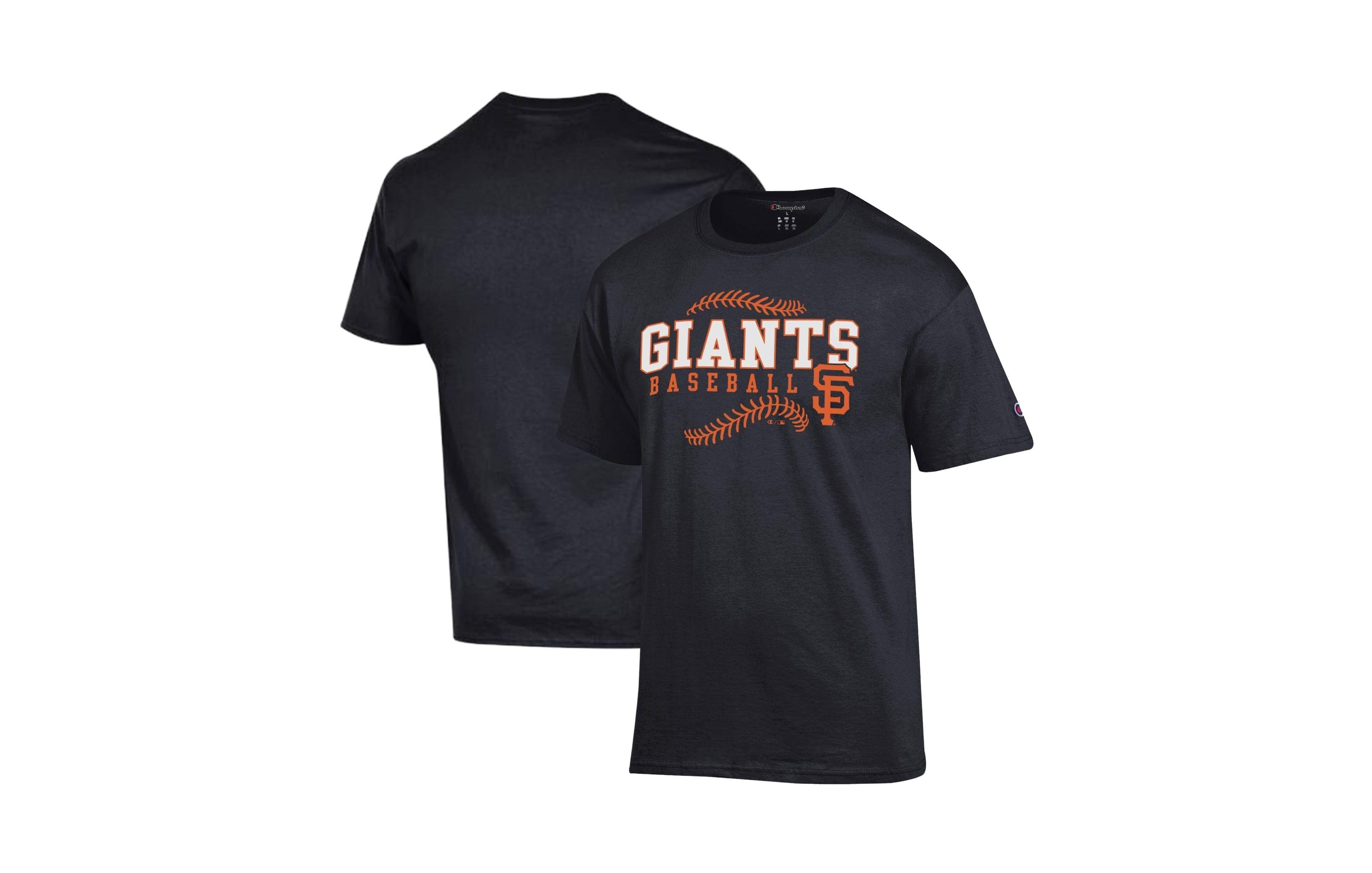 Champion Men's San Francisco Giants Screen Print Crewneck T-Shirt