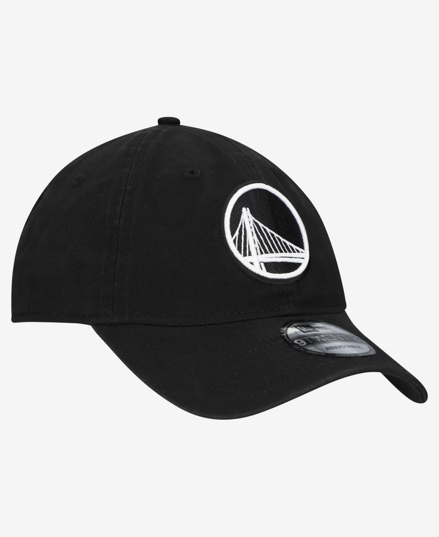 Мужская кепка New Era Black Golden State Warriors 9TWENTY Adjustable Hat — фото 2