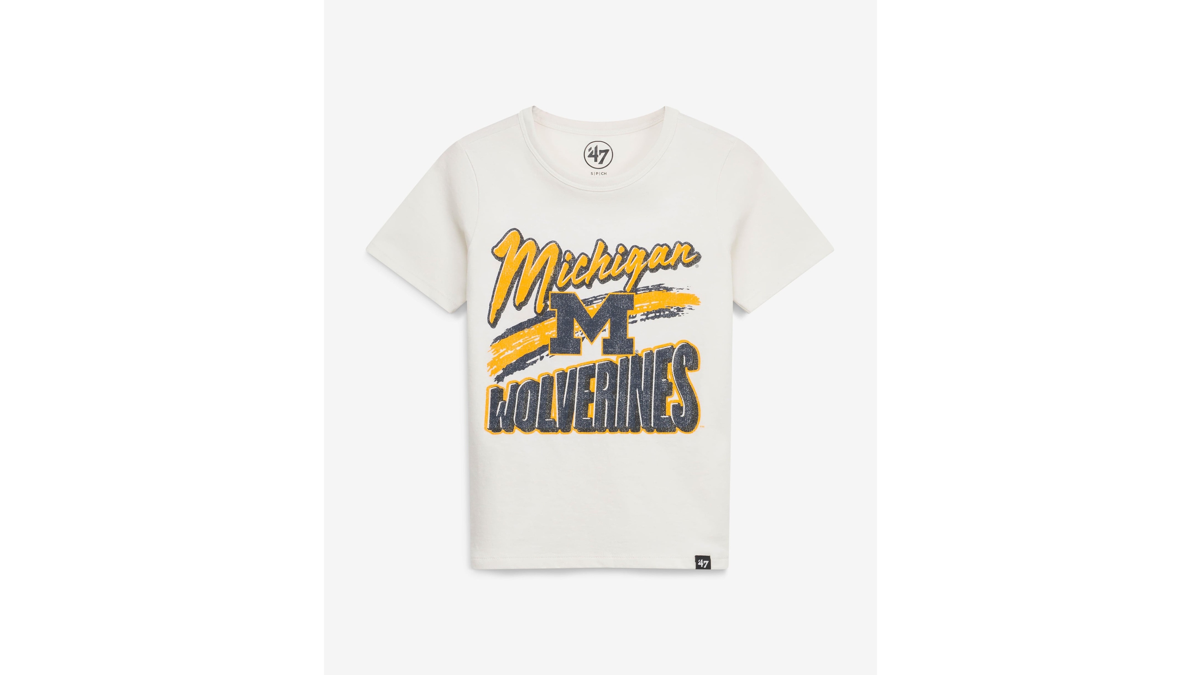 '47 Brand Boys' and Girls' Michigan Wolverines Dime Time Franklin Graphic T-Shirt