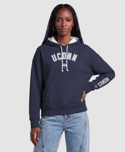 Женское худи Champion UConn Huskies Navy