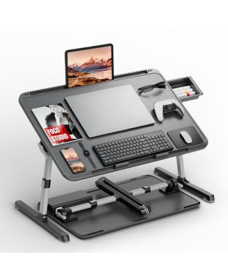 Adjustable Lap Desk Foldable Laptop Bed Tray With Drawer