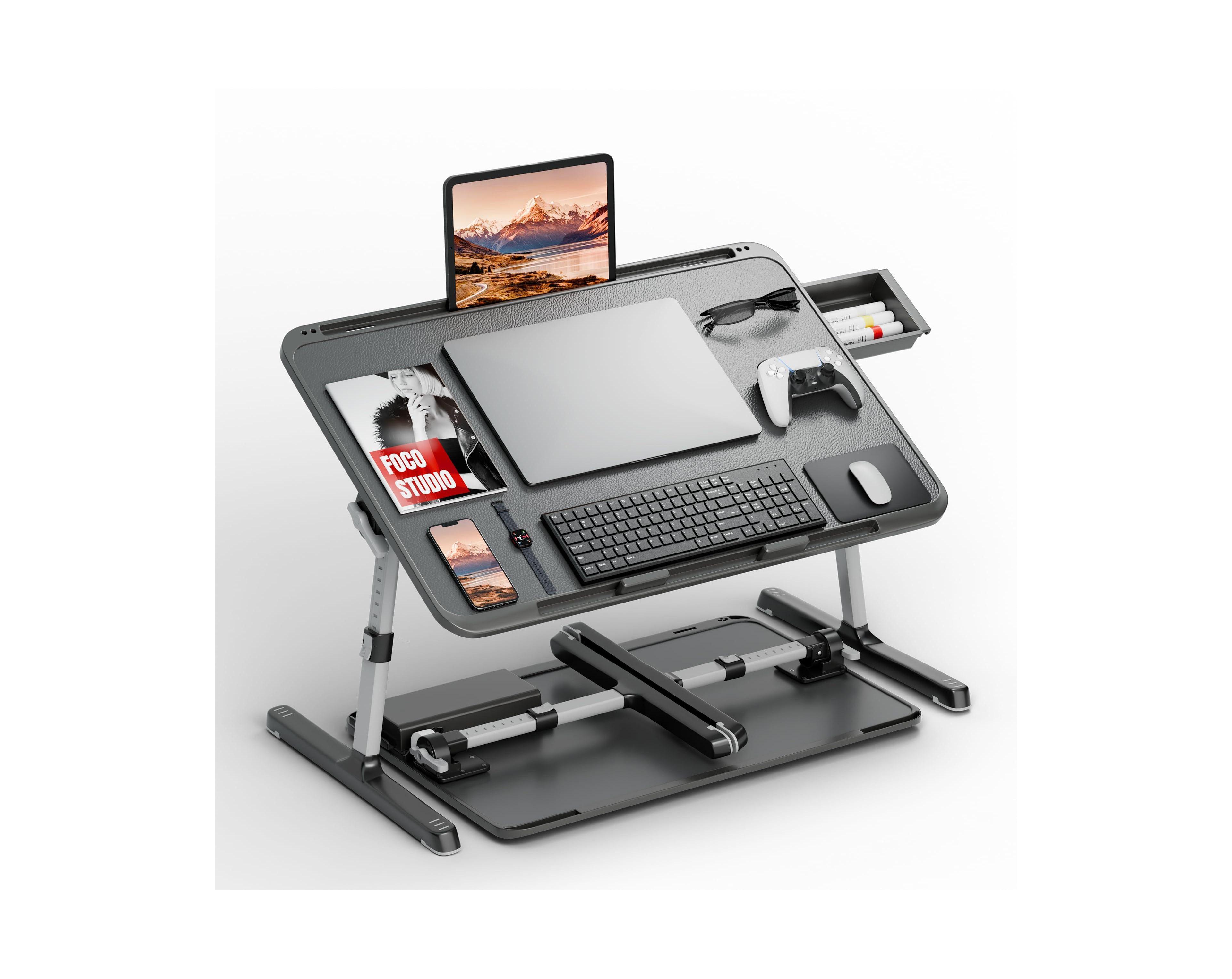 Gnuadz Adjustable Lap Desk Foldable Laptop Bed Tray With Drawer