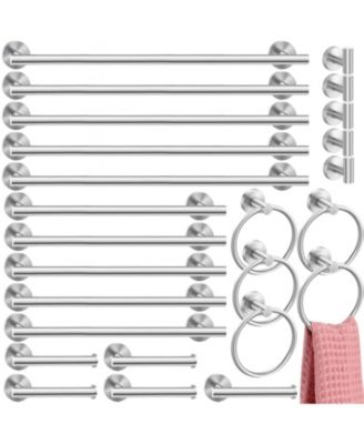 25Pieces Bathroom Accessories Hardware Set Towel Racks