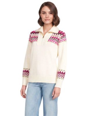 Women's Drifter Slim Jacquard Quarter Zip Sweater