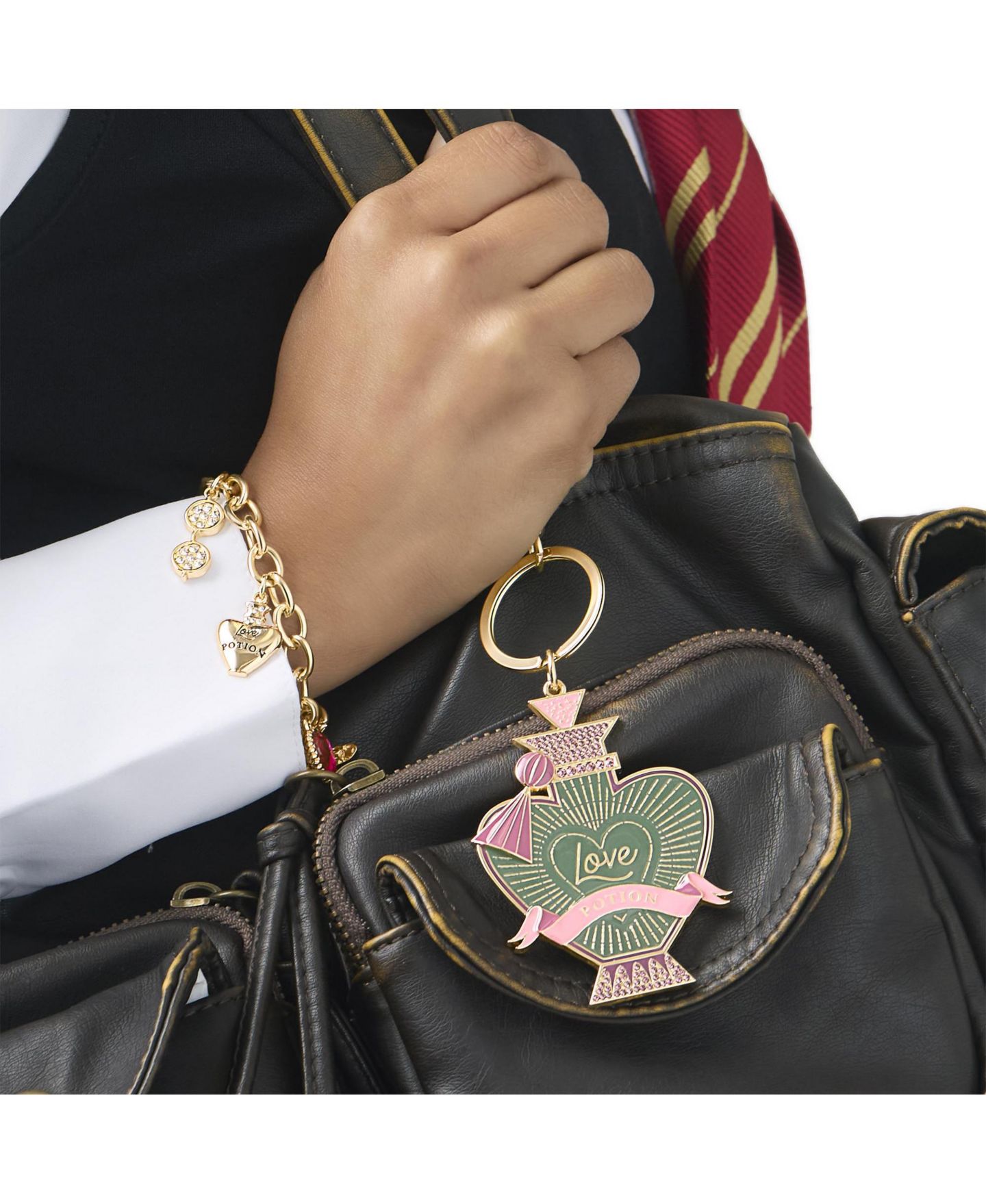Женский брелок Harry Potter Love Potion Crystal-Embellished Bag Charm Keychain, цвет: Золотой — фото 2