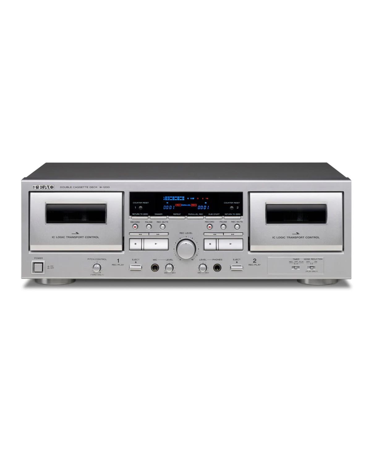 Teac W-1200 Pitch Control Usb Digital Output Dual Cassette Deck - Silver