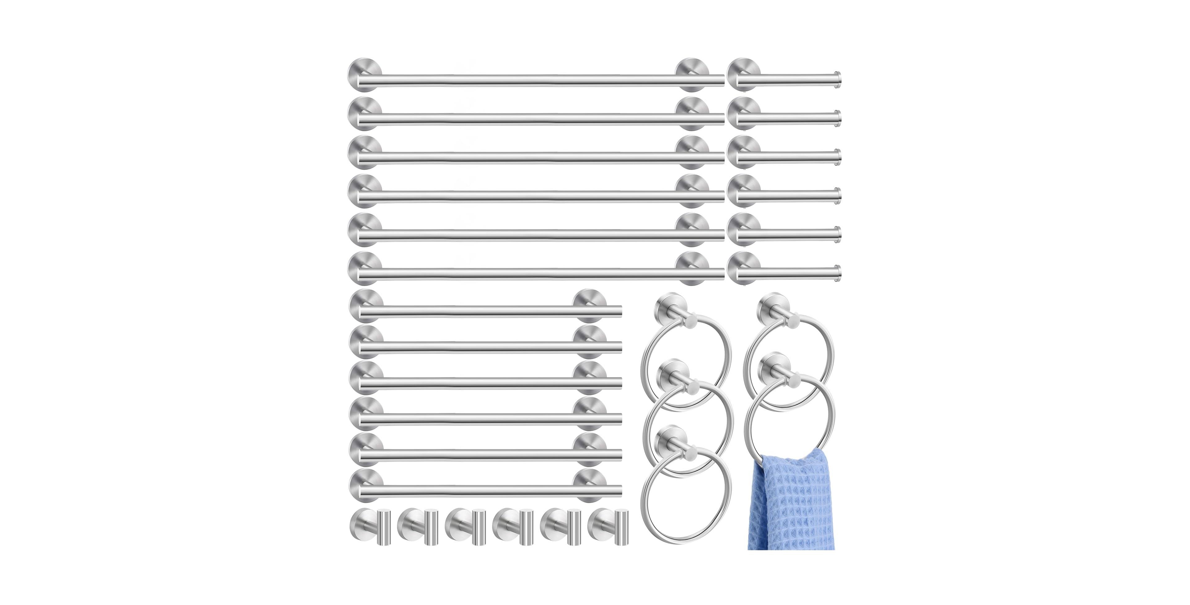 Cyqbd 30 Bathroom Hardware Set Towel Racks Brushed Nickel
