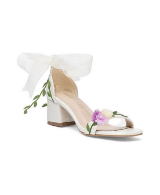 Forever and Always Shoes Women's Lilia Floral Bridal Sandal