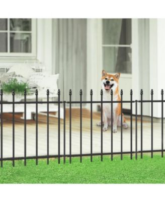 Decorative Metal Garden Fence 24IN X 10FT Outdoor Border With Stakes