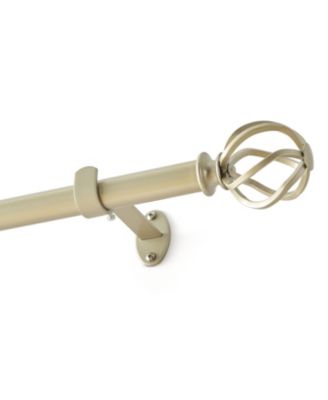 Walker 1" Single Curtain Rod with Cage Ball Finial