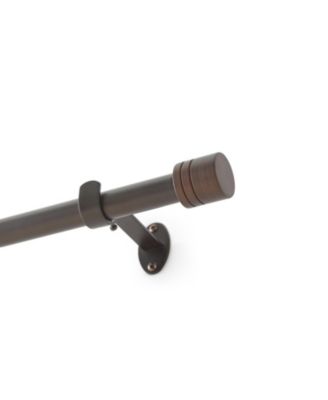Verona 1" Single Curtain Rod with Cylinder End Cap Finial Design
