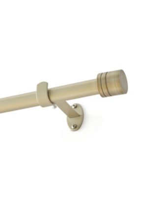 Verona 1" Single Curtain Rod with Cylinder End Cap Finial Design