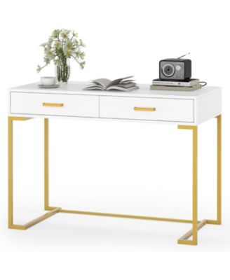 Computer Desk, Modern Simple 40 inch and  Desk with 2 Drawers