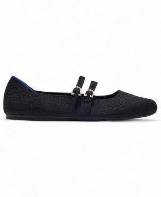 Women's Double Buckle Square Toe Adjustable Mary Jane Flats