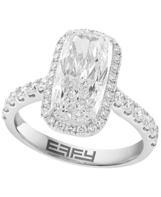 Lab-Grown Diamond Emerald Cut Ring (3-5/8 ct. t.w.) in 14k White Gold