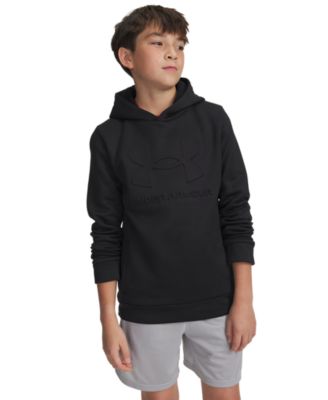 Boys' 8-20 Armour Fleece Embossed Long-Sleeve Kangaroo-Pocket Hoodie