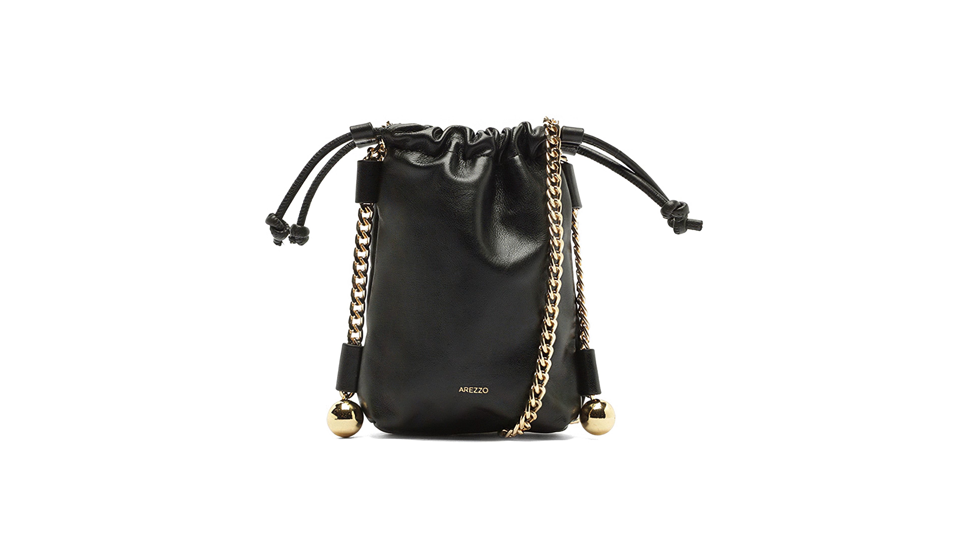 Arezzo Trinity Leather Chain Strap Crossbody Pouch