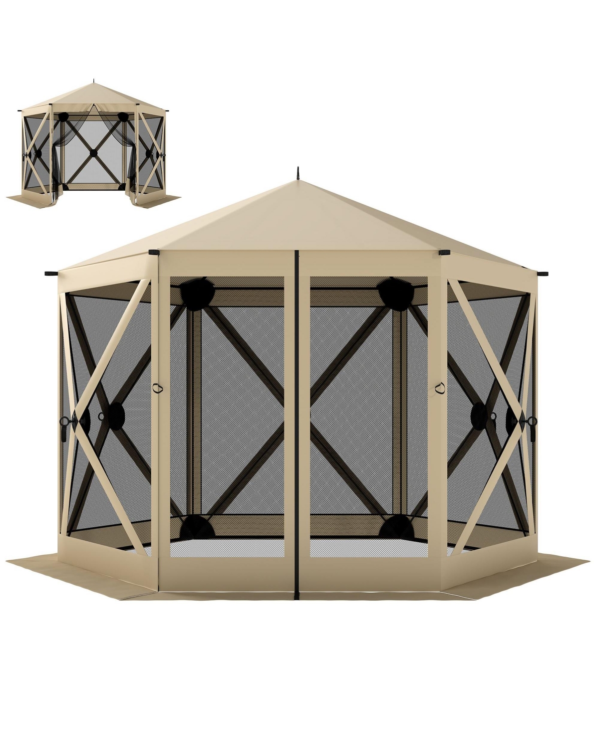 Sevorley Outdoor Canopy Shelter, Carry Bag, Pop-Up Setup, 10 x 11 ft for Camping