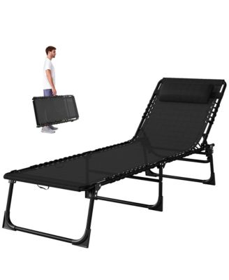 Outdoor Chair, Folding Design, Adjustable Backrest for Camping, Travel and Outdoor Activities