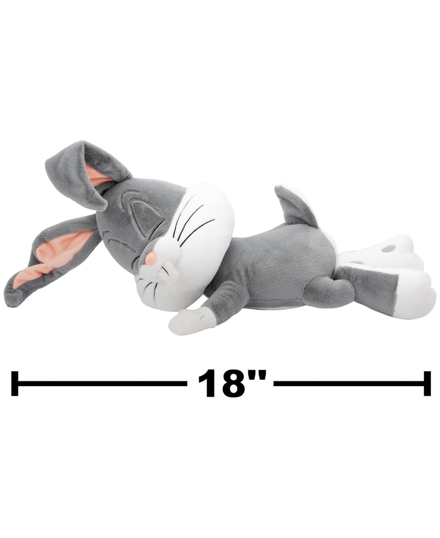 Детская мягкая игрушка Warner Brothers Bugs Bunny 18" Sleeping Plush, цвет: Разноцветный — фото 3