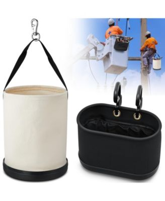 2 Pack Canvas Bucket Oval Tool Bag