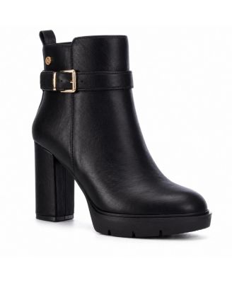Women's Block-Heel Round-Toe Ankle Booties