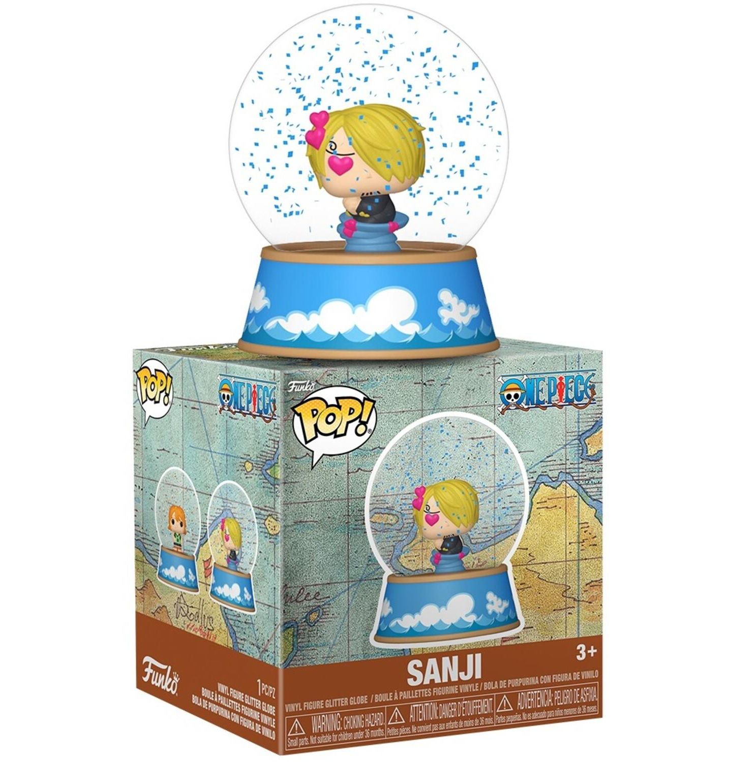 Детская фигурка Funko Pop! Mini Glitter Globe One Piece Sanji Figure, Ages 3+ — фото 3