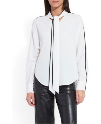 Women's Daphne Dolman Sleeve Bow Neck Blouse