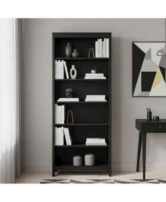 6-Shelf Bookshelf with Adjustable Storage Shelves for Office