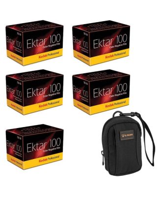 Ektar 100 Color 35mm Negative Roll Film, 5-Pack with Camera Bag