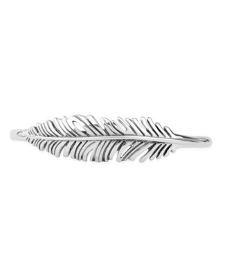 Sterling Silver Feather Design Cuff Bracelet