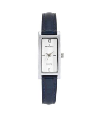 Womens Dial Watch with Glossy  Leather Strap