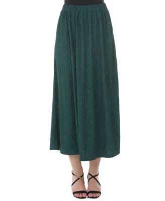 Women's Rhinestone Embellish Midi High-Waisted Skirt
