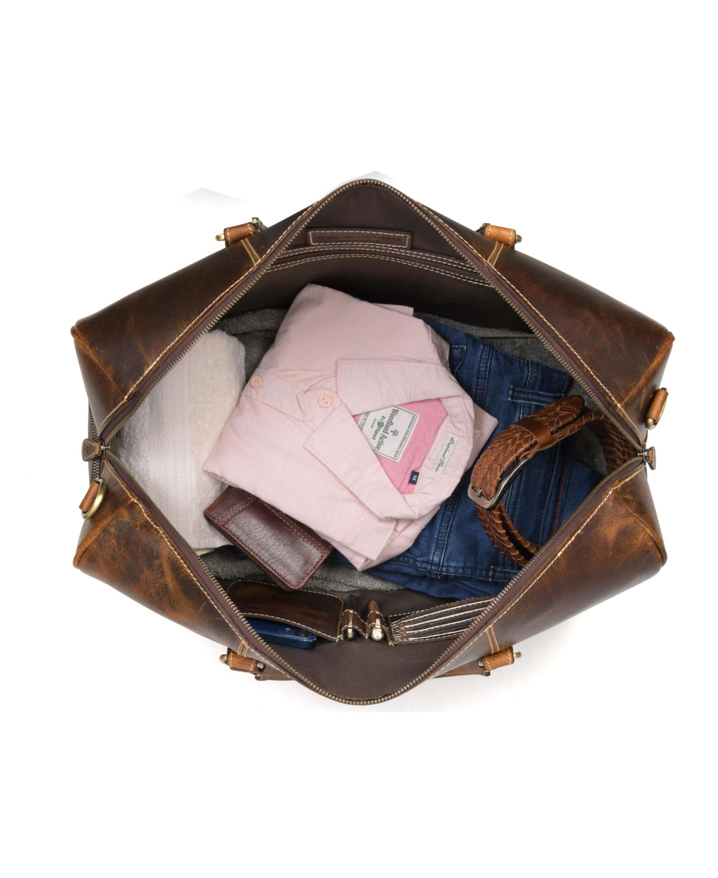 Сумка Aaron Leather Goods 20 Inch Heritage Voyager Duffel, цвет: Oxford — фото 6