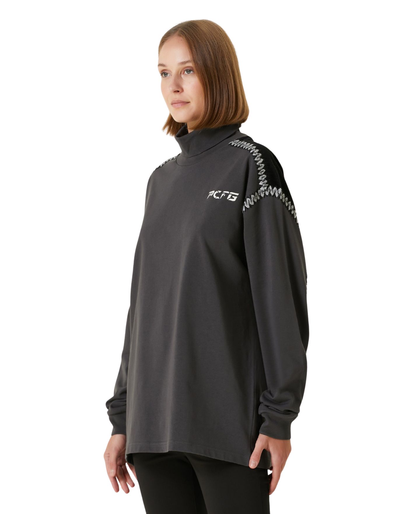 Мужская футболка PCFG Cotton High Neck, цвет: Угольный — фото 3