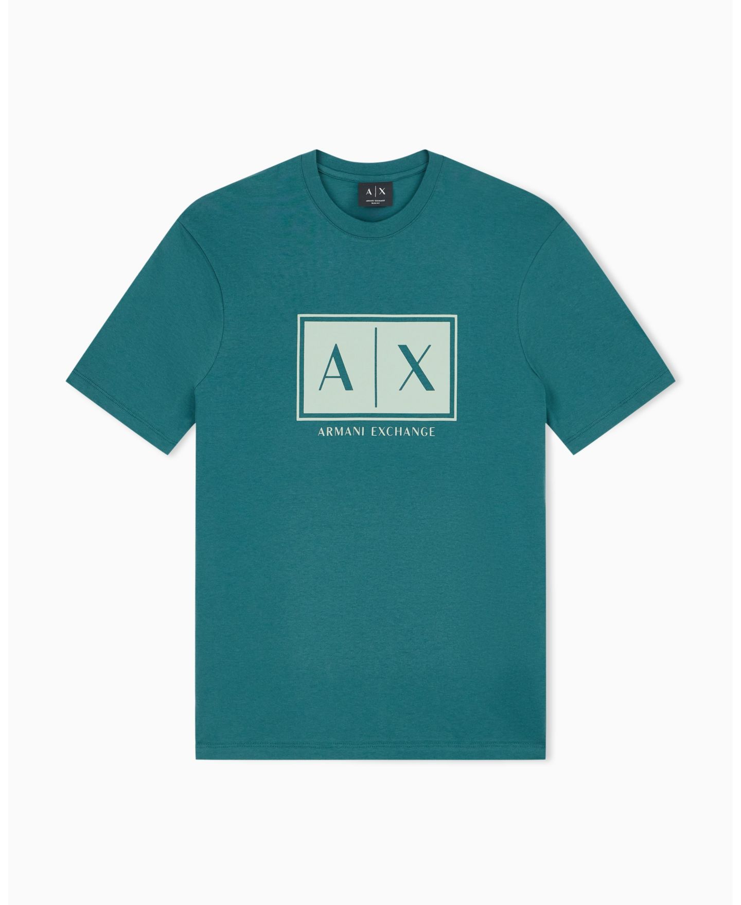 Мужская футболка A|X Armani Exchange Box Logo, цвет: Alloy — фото 13