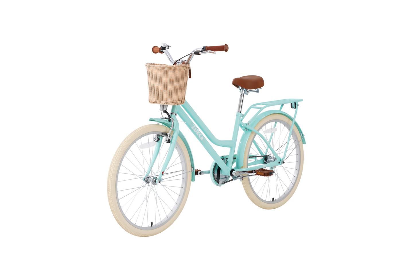 Детская игрушка YOBTOP 24-Inch Single-Speed Girls Bike with Front Basket and Rear Rack, Ages 14 & Up, цвет: Мятный зелёный — фото 7
