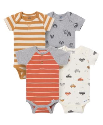 Baby Boys 4-Pack Short Sleeve Bodysuits
