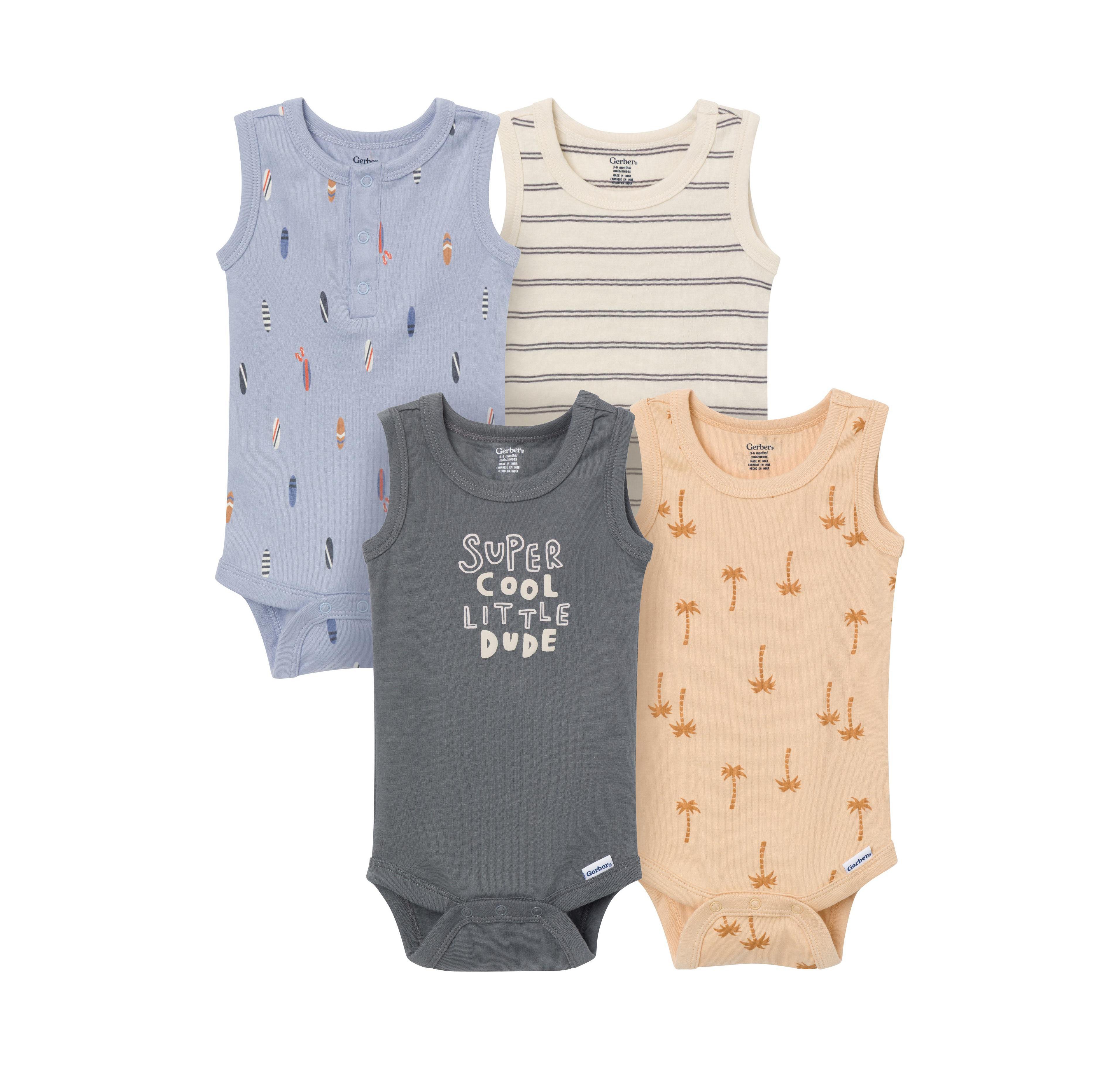Gerber Baby Boy's 4-Pack Bodysuits