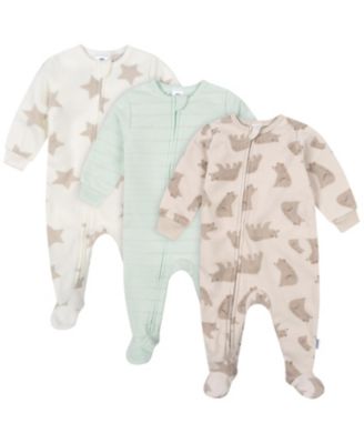 Baby Unisex 3-Pack Footless Fleece Pajamas
